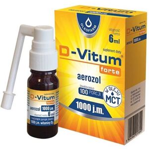 POLSKIE SUPLEMENTY D-Vitum Forte 1000 IU Vitamin D3 Aerosol for Infants - 6 ml, 400 IU per daily do POLSKIE SUPLEMENTY D-Vitum Forte 1000 IU Vitamin D3 Aerosol for Infants - 6 ml, 400 IU per daily do