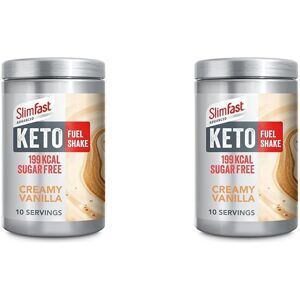 (320 g (Pack of 2)) SlimFast Advanced Keto Fuel Shake for Keto Lifestyle, Creamy (320 g (Pack of 2)) SlimFast Advanced Keto Fuel Shake for Keto Lifestyle, Creamy