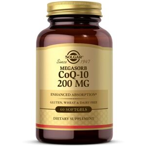 Solgar Megasorb CoQ10 200 mg 60 Softgels Supports Heart Brain Function Coenz Solgar Megasorb CoQ10 200 mg 60 Softgels Supports Heart Brain Function Coenz