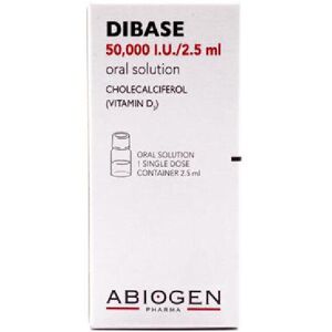 Unbranded Dibase 50000IU/2.5ml Oral Solution, Vitamin D3 Supplement for Bone & Immune Heal Unbranded Dibase 50000IU/2.5ml Oral Solution, Vitamin D3 Supplement for Bone & Immune Heal