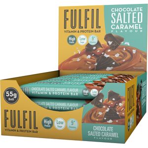 FULFIL Vitamin and Protein Bars (15 x 55 g Bars) Chocolate Salted Caramel Flavou FULFIL Vitamin and Protein Bars (15 x 55 g Bars) Chocolate Salted Caramel Flavou