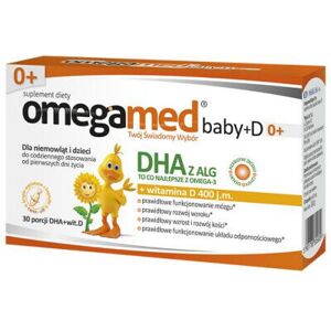 POLSKI LEK Omegamed Baby+D 0+ DHA + witamina D od urodzenia - 30 kapsułek twist-off POLSKI LEK Omegamed Baby+D 0+ DHA + witamina D od urodzenia - 30 kapsułek twist-off