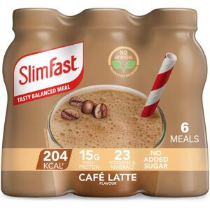SlimFast Ready To Drink Cafe Latte Shake, 6 x 325ml SlimFast Ready To Drink Cafe Latte Shake, 6 x 325ml