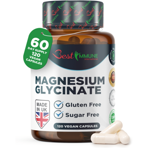 Best Immune International Natural Magnesium Glycinate 1000mg per Serving - Premium Quality, Superior Absor Best Immune International Natural Magnesium Glycinate 1000mg per Serving - Premium Quality, Superior Absor