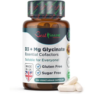 Best Immune International Magnesium Glycinate + D3 Essential Cofactors Complex Premium Quality Natural Pro Best Immune International Magnesium Glycinate + D3 Essential Cofactors Complex Premium Quality Natural Pro