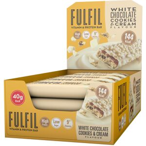 FULFIL Vitamin and Protein Bars (15 x 40 g Bars) ? White Chocolate Cookies and C FULFIL Vitamin and Protein Bars (15 x 40 g Bars) ? White Chocolate Cookies and C