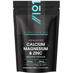 ALPHA01 Calcium Magnesium Zinc & Vitamin D3 Tablets - 90 Vegetarian Capsules (3 Months S ALPHA01 Calcium Magnesium Zinc & Vitamin D3 Tablets - 90 Vegetarian Capsules (3 Months S