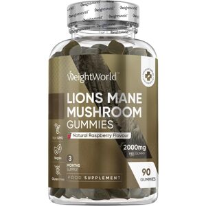WeightWorld Lion's Mane Gummies High Strength 2000mg - 90 Raspberry Flavoured Vegan Gummies WeightWorld Lion's Mane Gummies High Strength 2000mg - 90 Raspberry Flavoured Vegan Gummies
