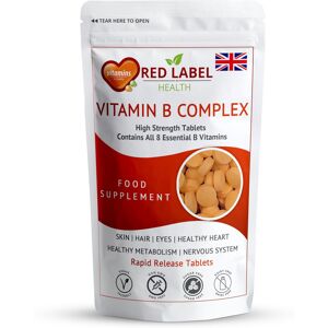 Red Label Health Vitamin B Complex 180 Tablets High Strength B1 B2 B3 B5 B6 B12 Biotin Red Label Health Vitamin B Complex 180 Tablets High Strength B1 B2 B3 B5 B6 B12 Biotin