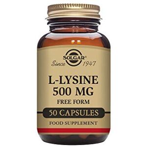 Solgar L-Lysine 500mg Vegetable Capsules - Pack of 50 - Essential Amino Acid - V Solgar L-Lysine 500mg Vegetable Capsules - Pack of 50 - Essential Amino Acid - V