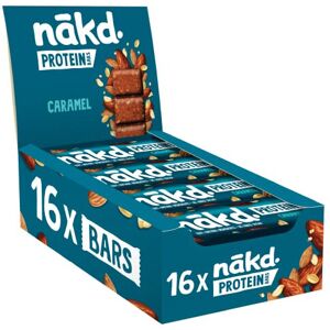 Nakd Caramel Protein Bar - Vegan - Gluten Free - Healthy Snack, 45g (Pack of 16 Nakd Caramel Protein Bar - Vegan - Gluten Free - Healthy Snack, 45g (Pack of 16
