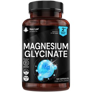 New Leaf Product Magnesium Glycinate High Strength Capsules 1040mg Bones, Muscle Health New Leaf Product Magnesium Glycinate High Strength Capsules 1040mg Bones, Muscle Health