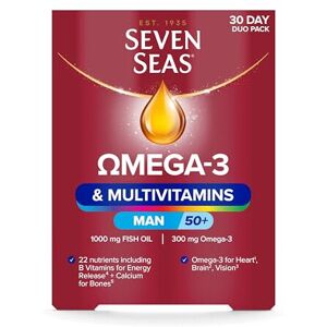 Seven Seas Omega-3 & Multivitamins Man 50+, 30-Day Duo Pack, Pack of 60 Seven Seas Omega-3 & Multivitamins Man 50+, 30-Day Duo Pack, Pack of 60