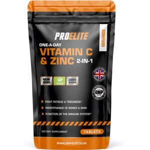 ProElite (180 Tablets) Vitamin C + Zinc Vegan Tablets Health Support ProElite (180 Tablets) Vitamin C + Zinc Vegan Tablets Health Support
