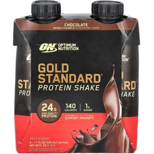 Optimum Nutrition, Gold Standard Protein Shake, Chocolate, 4 Cartons, 11 fl oz ( Optimum Nutrition, Gold Standard Protein Shake, Chocolate, 4 Cartons, 11 fl oz (