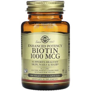 Solgar Biotin 1000 mcg Vegan Supplement - Supports Skin, Nails, Hair Solgar Biotin 1000 mcg Vegan Supplement - Supports Skin, Nails, Hair