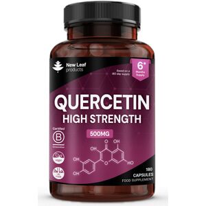 New Leaf Product Quercetin Supplement 500mg High Strength Antioxidant Capsules 6 Months New Leaf Product Quercetin Supplement 500mg High Strength Antioxidant Capsules 6 Months