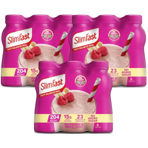 Slimfast Milkshake Multi Bottle Raspberry & White Chocolate 325Ml X3 Slimfast Milkshake Multi Bottle Raspberry & White Chocolate 325Ml X3
