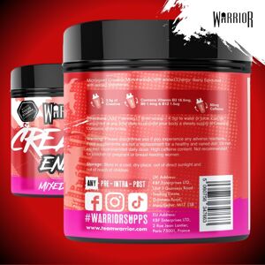 Warrior Creatine Monohydrate Powder + Energy 360g (80 Servings) – Micronised Cre Warrior Creatine Monohydrate Powder + Energy 360g (80 Servings) – Micronised Cre