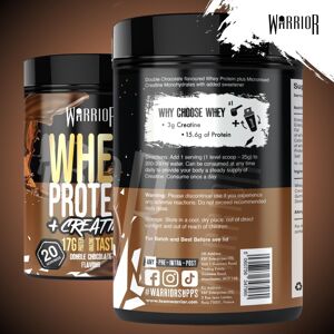 Warrior Whey Protein Powder + Creatine 500g, 20 Servings – High Protein Shake Su Warrior Whey Protein Powder + Creatine 500g, 20 Servings – High Protein Shake Su