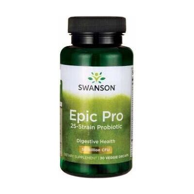 Swanson Epic Pro 25-Strain Probiotic - 30 Billion CFU - Veggie EMBO CAPS Swanson Epic Pro 25-Strain Probiotic - 30 Billion CFU - Veggie EMBO CAPS