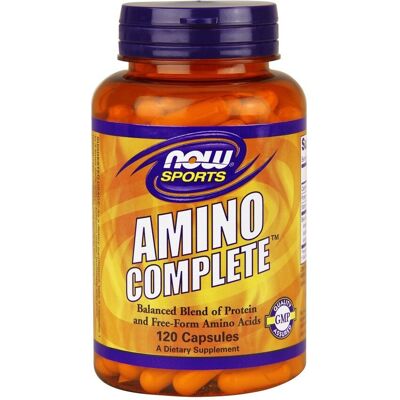 NOW Foods Amino Complete 120 Veg Capsules - Amino Acids Supplement NOW Foods Amino Complete 120 Veg Capsules - Amino Acids Supplement