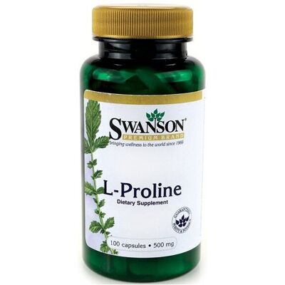 Swanson L-Proline 500 mg 100 Capsules Swanson L-Proline 500 mg 100 Capsules