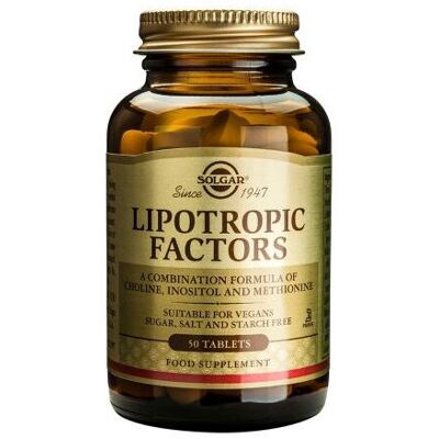 Solgar Lipotropic Factors - Choline, Inositol & Methionine - 50 Tablets Solgar Lipotropic Factors - Choline, Inositol & Methionine - 50 Tablets