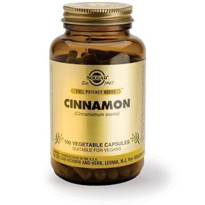 Solgar Solgar Cinnamon - Powdered Cinnamon Bark & Bark Extract - 100 Vegi - Dietary Supplement Solgar Solgar Cinnamon - Powdered Cinnamon Bark & Bark Extract - 100 Vegi - Dietary Supplement