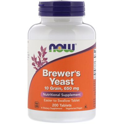NOW Foods Brewer's Yeast 650 mg 200 Tablets - Supplement for Health NOW Foods Brewer's Yeast 650 mg 200 Tablets - Supplement for Health