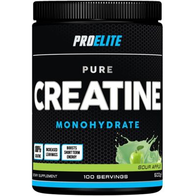 (Sour Apple, 500g) Pro Elite Pure Creatine Monohydrate 500g (Sour Apple, 500g) Pro Elite Pure Creatine Monohydrate 500g