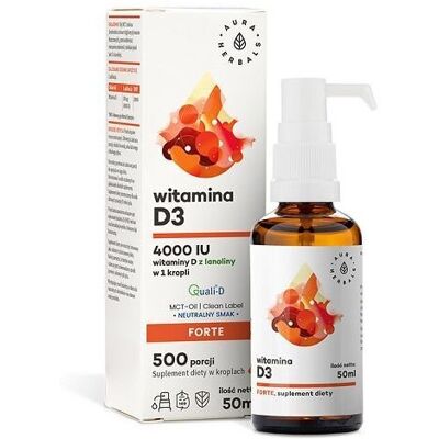 AURA HERBALS Vitamin D3 4000 IU MCT Oil - Immunity Support AURA HERBALS Vitamin D3 4000 IU MCT Oil - Immunity Support