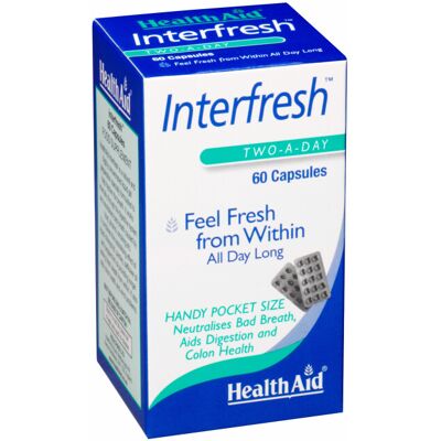 Health Aid Interfresh - Fresh Breath Capsules - 60 Capsules Health Aid Interfresh - Fresh Breath Capsules - 60 Capsules