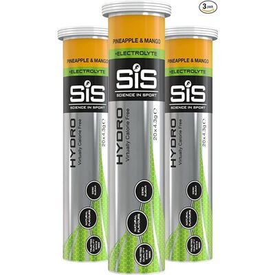 Science in Sport Hydro Tablets + Electrolytes - Hydration Support, Flavored, 3 Bottles Science in Sport Hydro Tablets + Electrolytes - Hydration Support, Flavored, 3 Bottles