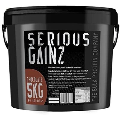 SERIOUS GAINZ Mass Gainer by The Bulk Protein Company - 5kg Whey Protein Powder, SERIOUS GAINZ Mass Gainer by The Bulk Protein Company - 5kg Whey Protein Powder,
