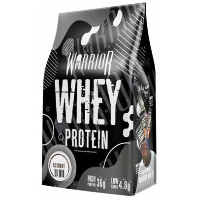 1kg Warrior 100% Whey Protein Powder Muscle Mass Gainer Nutrition Shake Coconut 1kg Warrior 100% Whey Protein Powder Muscle Mass Gainer Nutrition Shake Coconut