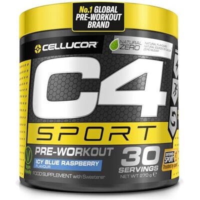 Cellucor C4 Sport 288 g Icy Blue Raspberry - Pre-Workout Supplement Cellucor C4 Sport 288 g Icy Blue Raspberry - Pre-Workout Supplement