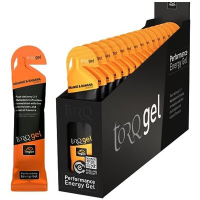 TORQ Energy Gel Orange & Banana - Sports, Cycling, Running Gels with 30 g Carbohydrat TORQ Energy Gel Orange & Banana - Sports, Cycling, Running Gels with 30 g Carbohydrat