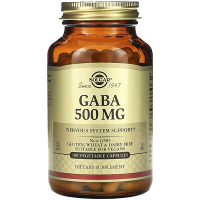 Solgar GABA 500 mg - Dietary Supplement - Nervous System Support Solgar GABA 500 mg - Dietary Supplement - Nervous System Support