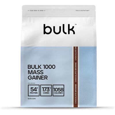 Bulk 1000 Mass Gainer Powder 2.5kg Chocolate Brownie High-Calorie Gainer w Bulk 1000 Mass Gainer Powder 2.5kg Chocolate Brownie High-Calorie Gainer w