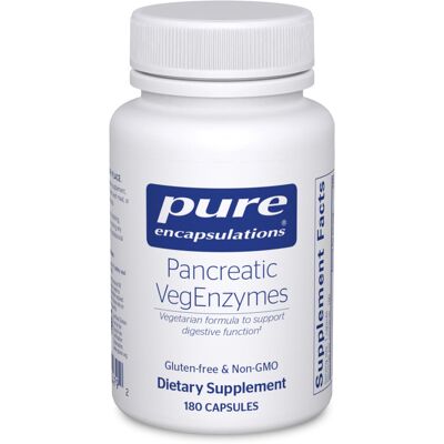 Pure Encapsulations Pancreatic VegEnzymes Hypoallergenic Supplement for Carboh Pure Encapsulations Pancreatic VegEnzymes Hypoallergenic Supplement for Carboh