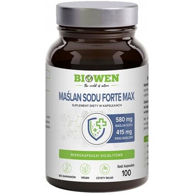 Hempking Maślan sodu Forte Max - 100 Vegan Capsules - Dietary Supplement Hempking Maślan sodu Forte Max - 100 Vegan Capsules - Dietary Supplement