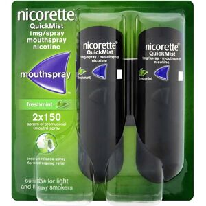 Nicorette Freshmint 1mg Mouthspray Duo Pack - Quit Smoking Aid Nicorette Freshmint 1mg Mouthspray Duo Pack - Quit Smoking Aid