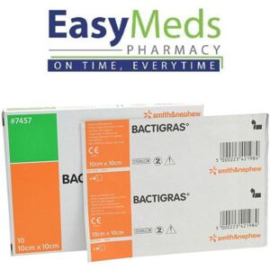 Smith & Nephew Bactigras Dressing 10cm x 10cm - Pack of 10 Smith & Nephew Bactigras Dressing 10cm x 10cm - Pack of 10