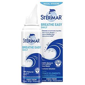 Sterimar Breathe Easy Daily Nasal Spray - 100% Natural Sea Water Based Isotonic Sterimar Breathe Easy Daily Nasal Spray - 100% Natural Sea Water Based Isotonic
