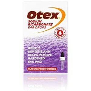 Otex Sodium Bicarbonate Ear Drops for Hardened Ear Wax - 10ml Bottle with Droppe Otex Sodium Bicarbonate Ear Drops for Hardened Ear Wax - 10ml Bottle with Droppe