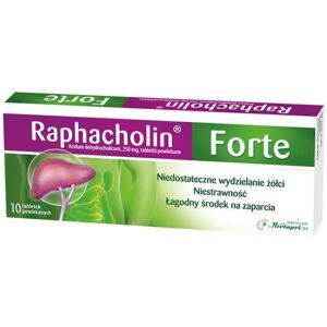HERBAPOL WROCLAW Raphacholin forte 250 mg, 10 tablets, 10 tabletek powlekanych HERBAPOL WROCLAW Raphacholin forte 250 mg, 10 tablets, 10 tabletek powlekanych