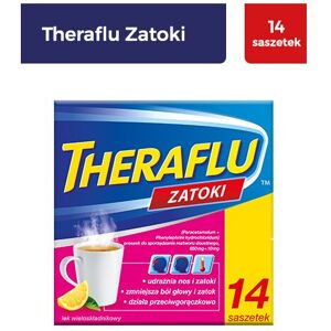 GlaxoSmithKline Theraflu Zatoki, 14 sachets Sore Throat Cold & Flu GlaxoSmithKline Theraflu Zatoki, 14 sachets Sore Throat Cold & Flu