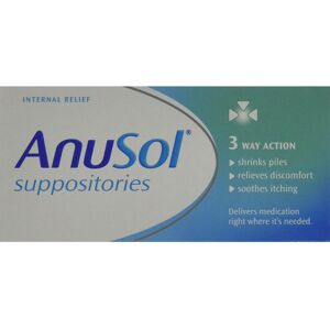 AnuSol Suppositories for Haemorrhoids Treatment Shrinks Piles Relieves Discomfo AnuSol Suppositories for Haemorrhoids Treatment Shrinks Piles Relieves Discomfo