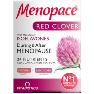 Vitabiotics Menopace Red Clover Dual Pack - 56 Tablets/Capsules with 40mg Menofl Vitabiotics Menopace Red Clover Dual Pack - 56 Tablets/Capsules with 40mg Menofl